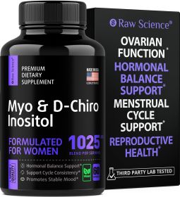 Myo Inositol D Chiro Inositol Fertility Supplements for Women Ovarian Support Vitamins Preconception PCOS Supplements 40:1 Ratio Hormone Balance Inosi