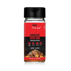 Pride of India BBQ Rub 2.3 oz (65 gm) w/ Convenient Dual Sifter Cap Sweet Smoky Spicy taste | Used for Grilling Barbecuing Roasting Marinating Seasoni