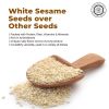 Pride of India ‚Äì Sesame Seed Whole ‚Äì Unhulled & Fresh ‚Äì Keto-Friendly/Gluten-Free ‚Äì Rich in Dietary Fiber - Ideal Seasoning for Salads/Sweets/